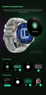 DrPhone ChronaX Max Rugged Smartwatch - Zwart