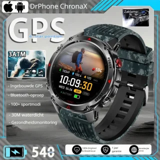 DrPhone ChronaX Titan GPS Smartwatch Camouflage