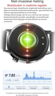 DrPhone ChronaX3 Smartwatch Zwart