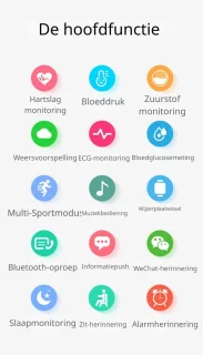 DrPhone ChronaX3 Smartwatch Zwart