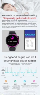 DrPhone ChronaX3 Smartwatch Zwart