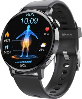 DrPhone ChronaX3 Smartwatch Zwart