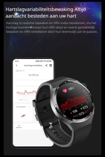 DrPhone ChronaX4 Smartwatch – Zwart