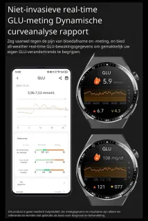 DrPhone ChronaX4 Smartwatch – Zwart