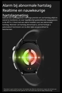 DrPhone ChronaX4 Smartwatch – Zwart