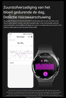 DrPhone ChronaX4 Smartwatch – Zwart
