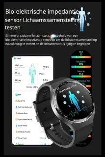 DrPhone ChronaX4 Smartwatch – Zwart