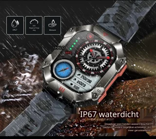 DrPhone ChronoWatchX2 Smartwatch Zwart