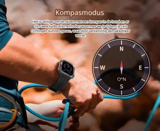 DrPhone ChronoWatchX2 Smartwatch Zwart