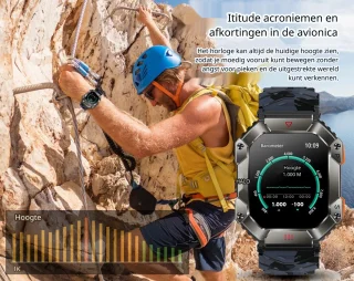 DrPhone ChronoWatchX2 Smartwatch Zwart