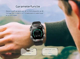 DrPhone ChronoWatchX2 Smartwatch Zwart