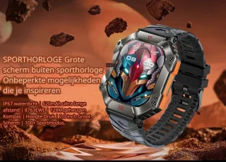 DrPhone ChronoWatchX2 Smartwatch Zwart
