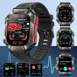 DrPhone ChronoWatchX2 Smartwatch Zwart