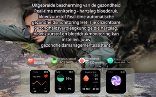 DrPhone ChronoWatchX2 Smartwatch Zwart