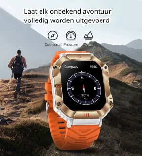 DrPhone ChronoWatchX2 Smartwatch Zwart
