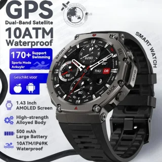 DrPhone CoreX Pro Tactical Smartwatch Heren - NL-versie