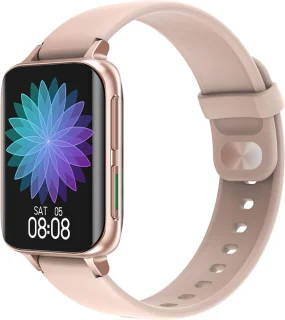 DrPhone CurvX Smartwatch 44mm Goud Leder