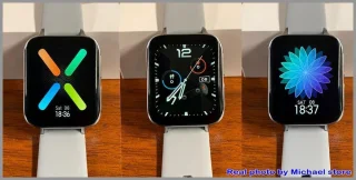 DrPhone CurvX Smartwatch 44mm Goud Leder