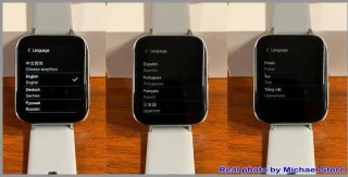 DrPhone CurvX Smartwatch 44mm Goud Leder
