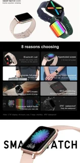 DrPhone CurvX Smartwatch 44mm Goud Leder