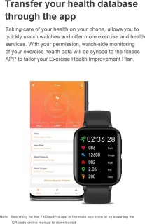 DrPhone CurvX Smartwatch 44mm Goud Leder