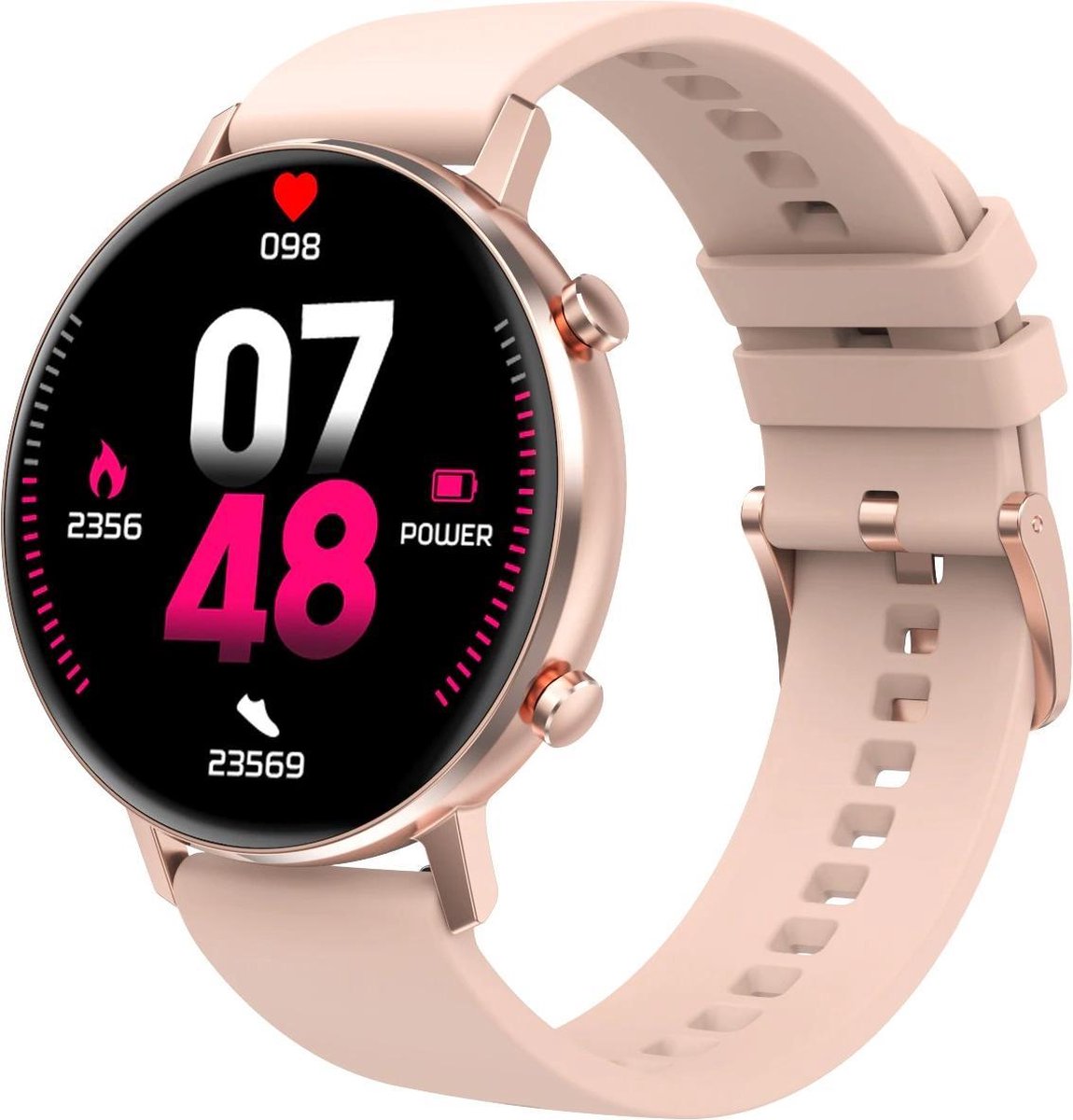Wat vinden we goed aan de DrPhone DTX-2 Hybrid Smartwatch 42mm Roségoud