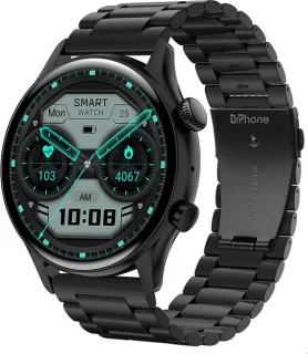 DrPhone DTX Ultra Smartwatch Zwart Metaal