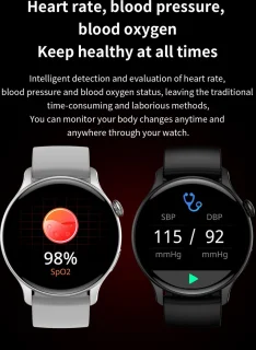 DrPhone DTX Ultra2 Zilver Smartwatch 1.43 Inch AMOLED