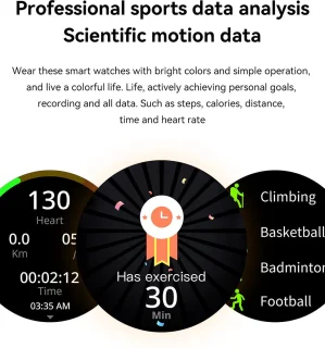 DrPhone DTX Ultra2 Zwart 1.43 Inch AMOLED Smartwatch