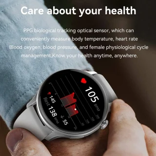 DrPhone DTX Ultra2 Zwart 1.43 Inch AMOLED Smartwatch