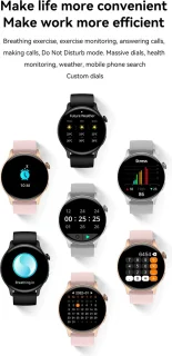 DrPhone DTX Ultra2 Zwart 1.43 Inch AMOLED Smartwatch
