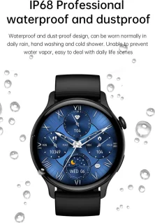 DrPhone DTX Ultra2 Zwart 1.43 Inch AMOLED Smartwatch