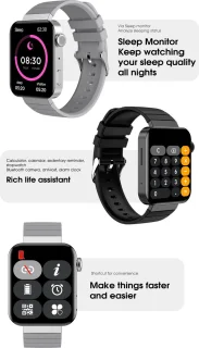 DrPhone iNX Metalen Smartwatch Bluetooth Zilver