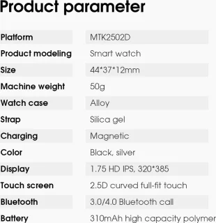 DrPhone iNX Metalen Smartwatch Bluetooth Zilver