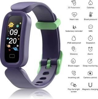 DrPhone KidstimeX12 Smartwatch Kids Donker Paars