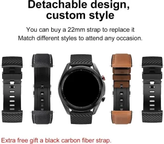DrPhone ModelX3 Smartwatch Zwart