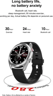 DrPhone ModelX3 Smartwatch Zwart