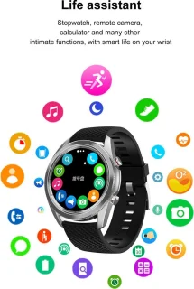 DrPhone ModelX3 Smartwatch Zwart