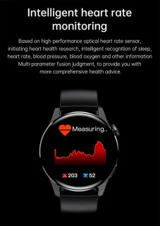 DrPhone ModelX5 Metalen Smartwatch 46mm Zwart