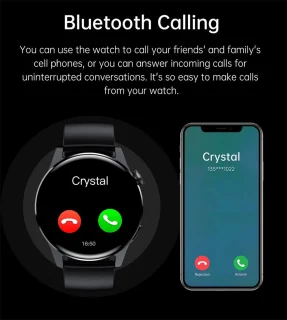 DrPhone ModelX5 Metalen Smartwatch 46mm Zwart