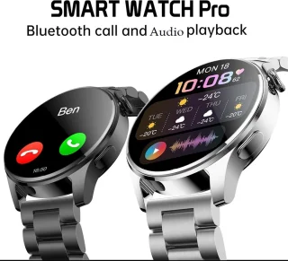 DrPhone ModelX5 Metalen Smartwatch 46mm Zwart