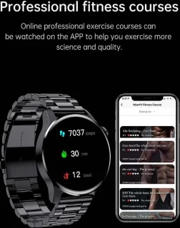 DrPhone ModelX5 Metalen Smartwatch 46mm Zwart
