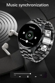 DrPhone ModelX5 Metalen Smartwatch 46mm Zwart