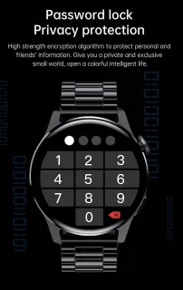 DrPhone ModelX5 Metalen Smartwatch 46mm Zwart