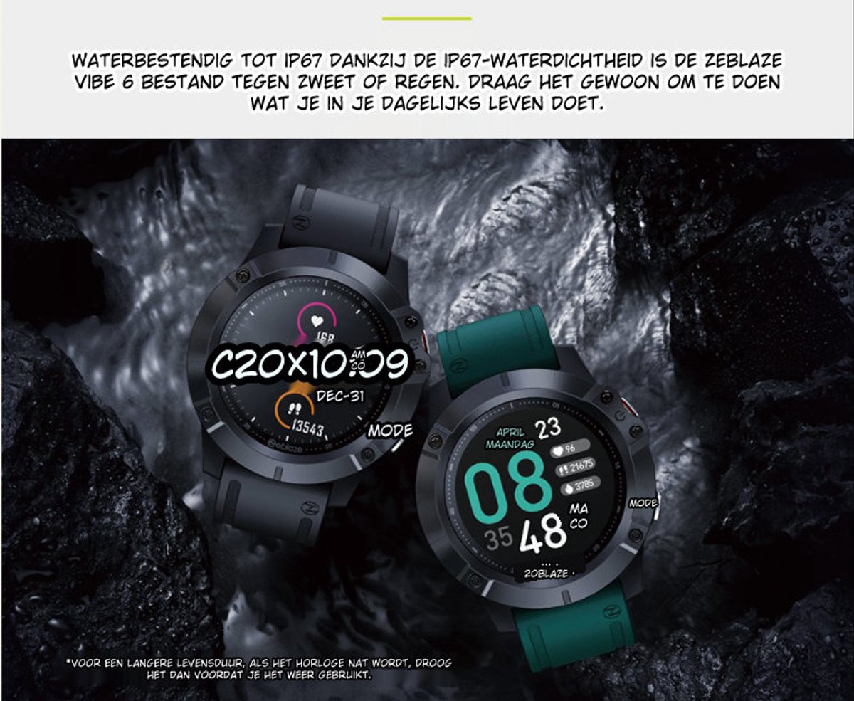 DrPhone ModelX8 Smartwatch Zwart