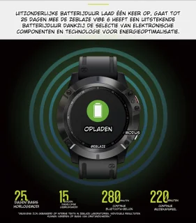 DrPhone ModelX8 Smartwatch Zwart