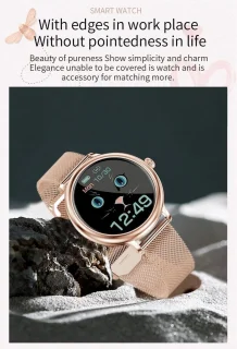DrPhone NY1 2.5 Curve Smartwatch Vrouwen Brons Goud