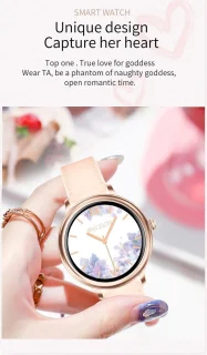 DrPhone NY1 2.5 Curve Smartwatch Vrouwen Brons Goud