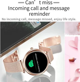 DrPhone NY1 2.5 Curve Smartwatch Vrouwen Brons Goud