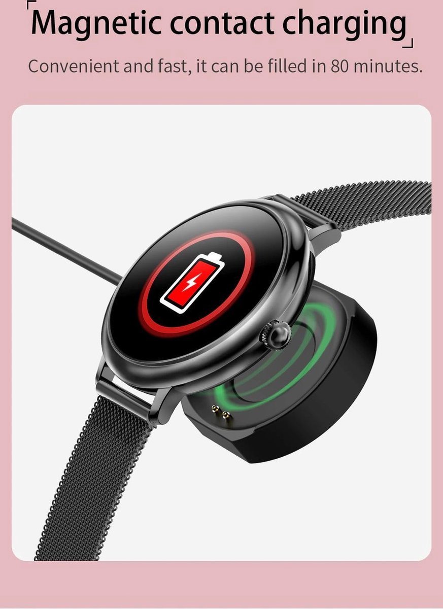 DrPhone NY1 2.5 Curve Smartwatch Vrouwen Brons Goud